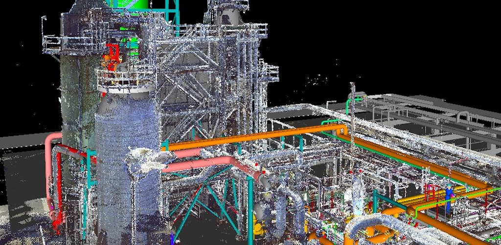 大範圍掃描 | 廠區點雲 | 模型逆向建置 | 廠區3D建模 | 大場域 Digital Twin | 高空管線掃描 | 設施建置規劃 | 安全評估 | 廠務工程平台 | 銓崴國際有限公司